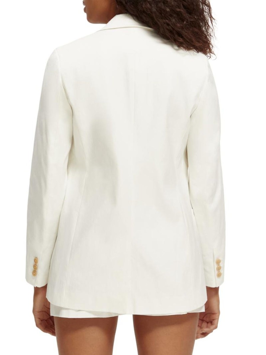 Women Scotch & Soda Tops | Single Breasted Blazer-White