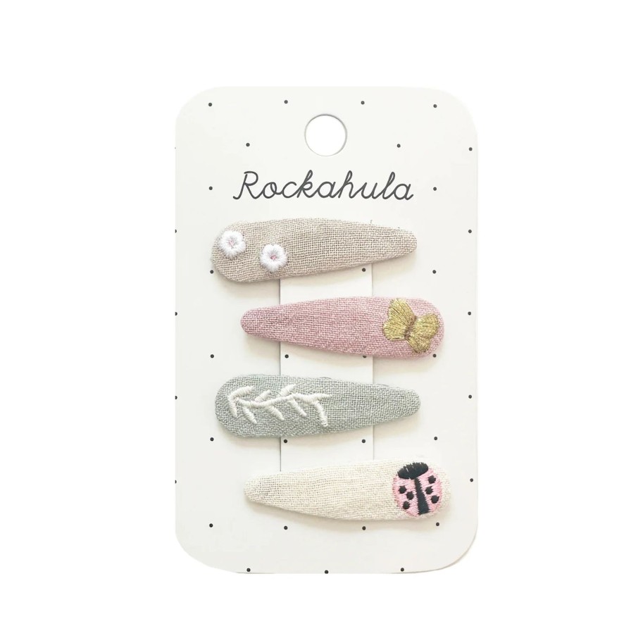 Littles Rockahula Kids | Country Garden Embroidered Clip Set