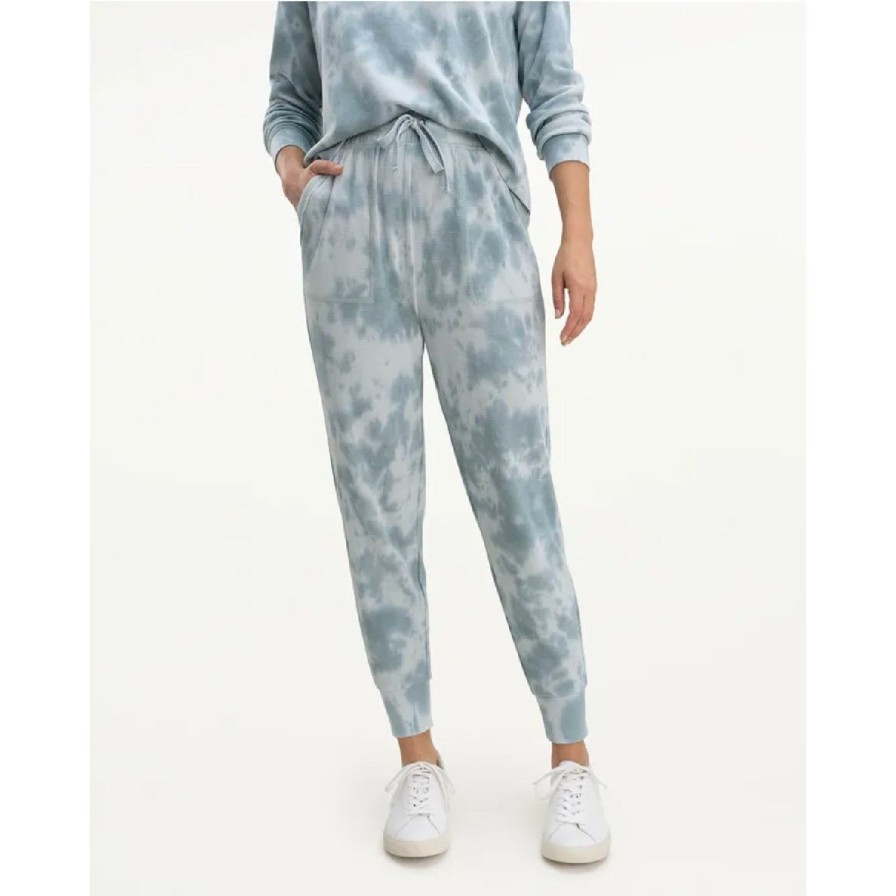 Women Splendid Bottoms | Cloud Thermal Tie Dye Jogger- Mint