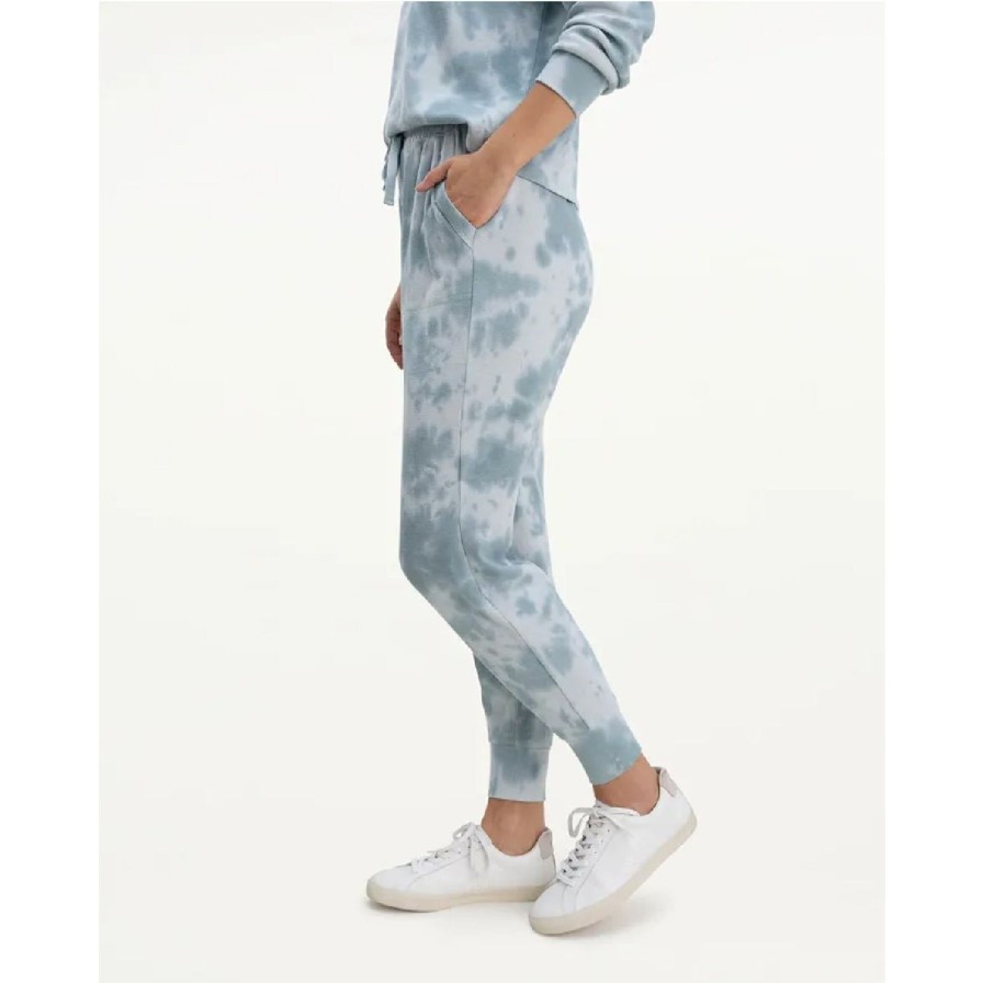 Women Splendid Bottoms | Cloud Thermal Tie Dye Jogger- Mint