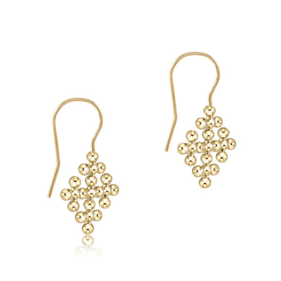 Women Enewton Earrings | Classic Beaded Signature Cross Encompass Gold ...