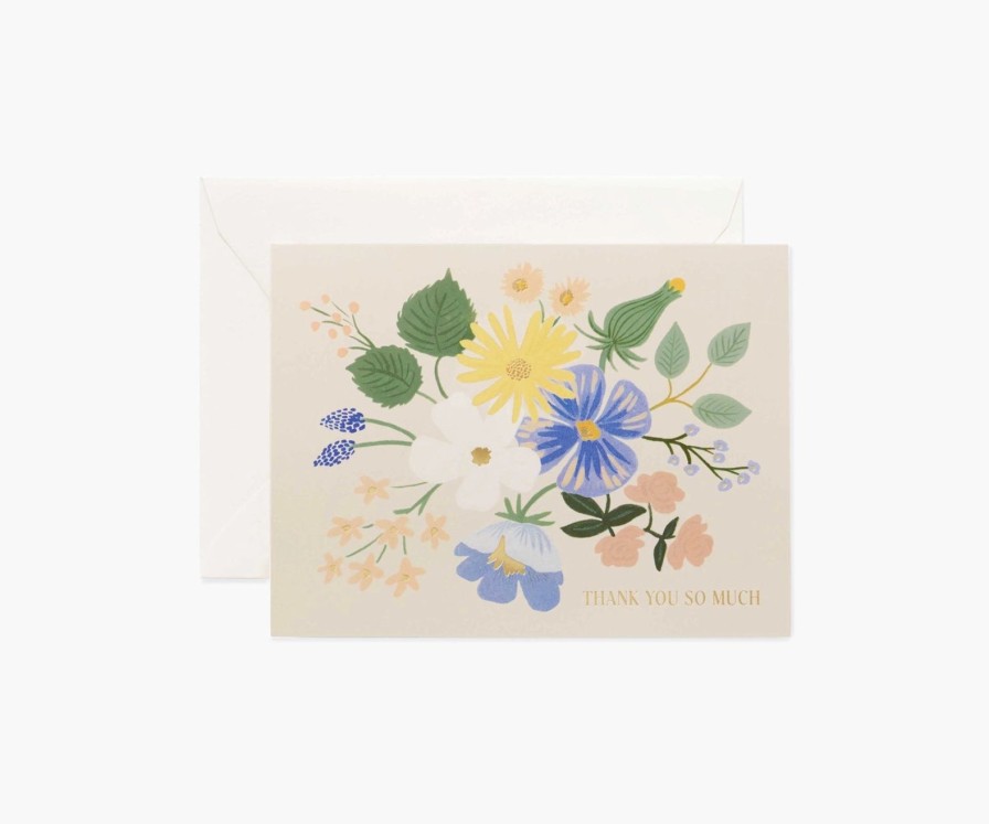 Art & Paper Rifle Paper Co. | Garden Party Blue Thank You Greeting Card