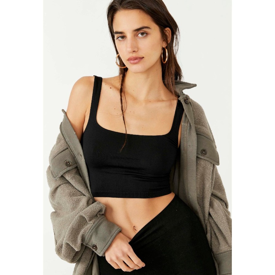 Women free people Tops | Scoop Neck Crop-Black