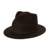 Women Kooringal Hats | Felt Fedora Hayle- Brown Marble