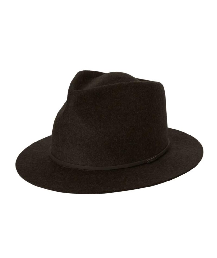 Women Kooringal Hats | Felt Fedora Hayle- Brown Marble