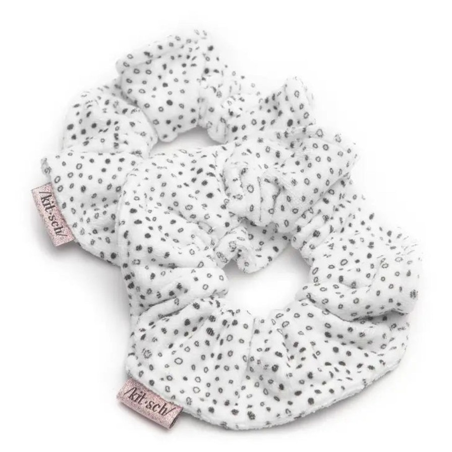 Women KITSCH Hair | Towel Scrunchie 2 Pack-Micro Dot