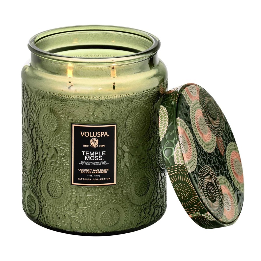 Home Voluspa Candles | Temple Moss Luxe Jar Candle