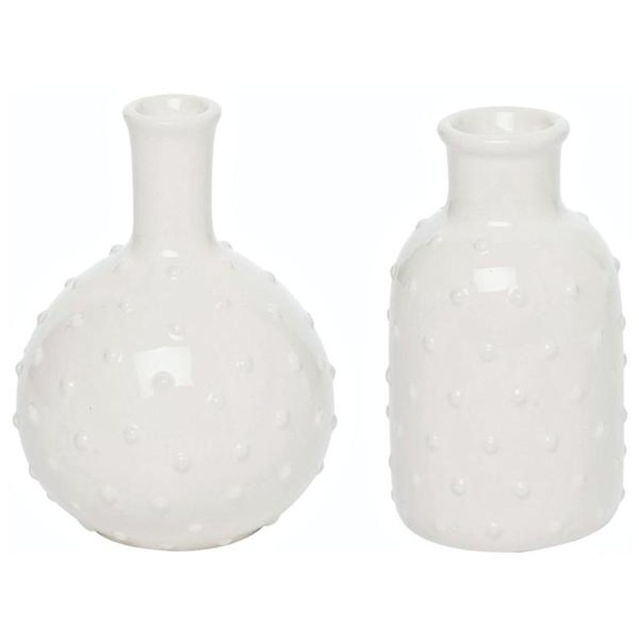 Home SYNPLE Decor | Dol Hobnail/Shaped Vases-White