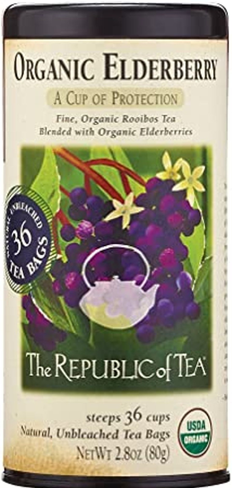 Home The Republic of Tea Tea | Organic Elderberry Red Tea Bags-36 Tea Bags