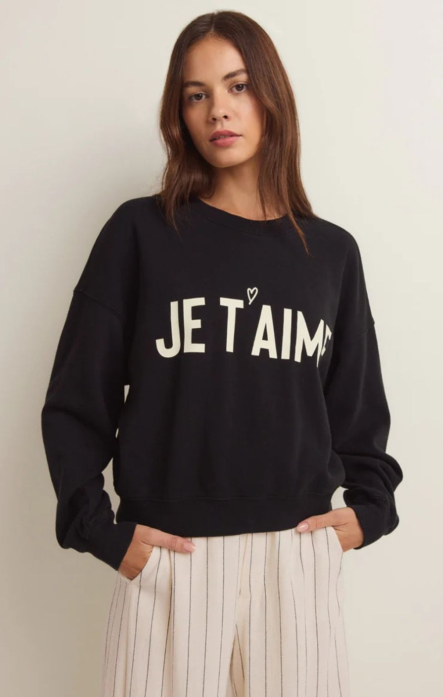 Women Zsupply Tops | Je Taime Sweatshirt