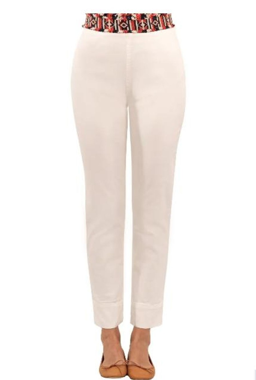 Women Gretchen Scott Bottoms | Gripeless Denim Pull On Pant-White