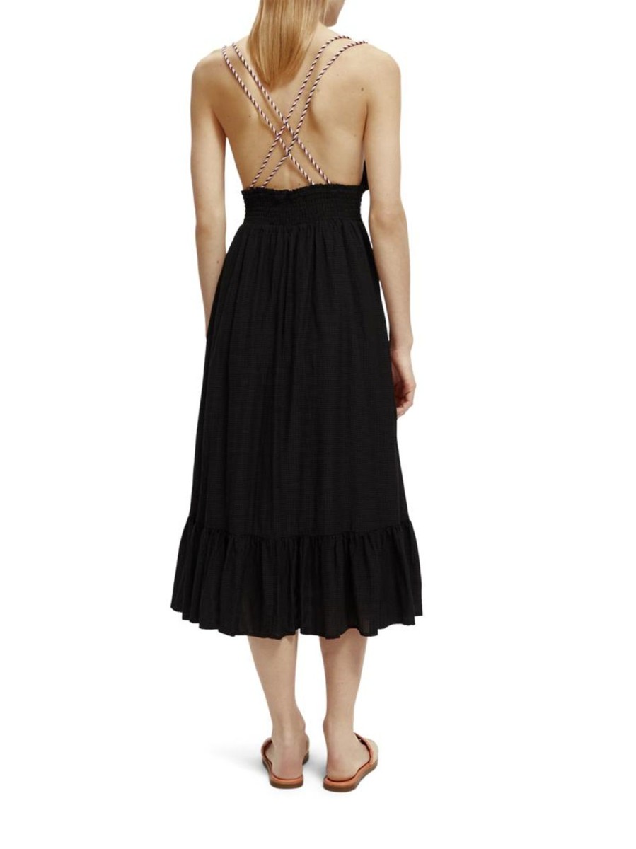 Women Scotch & Soda Dresses | Smocked Midi Strap Dress