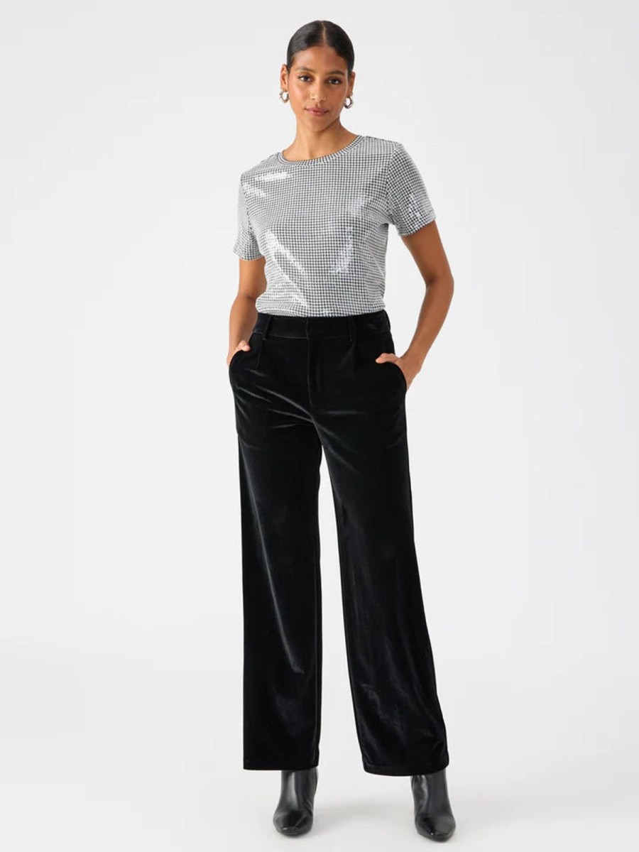 Women Sanctuary Bottoms | Faye Semi High Rise Velvet Trouser