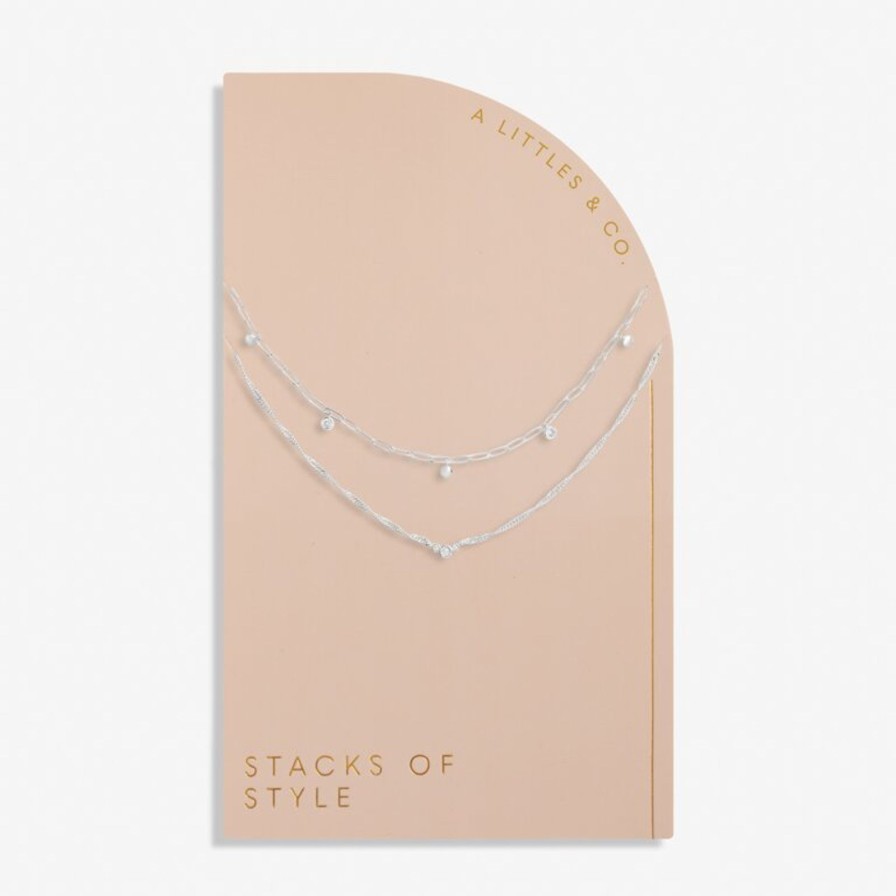 Women A Littles & Co. Necklaces | Stacks Of Style Necklace In Silver Plating