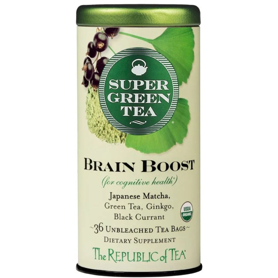 Home The Republic of Tea Tea | Organic Brain Boost Supergreen Tea Bags-36 Tea Bags