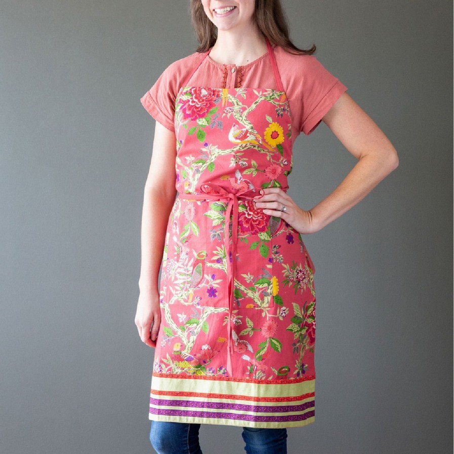 Home SYNPLE Linens | Cotton Sheeting Apron-2 Designs