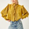 Women Free People Tops | Masi Mar Ruffle Top