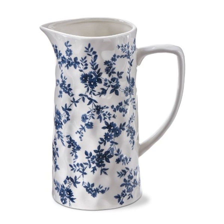 Home SYNPLE Serveware | Cottage Floral Pitcher-Blue