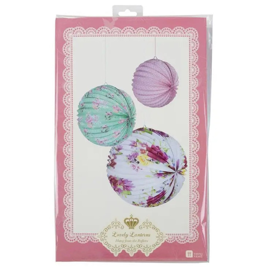 Littles Talking Tables | Truly Scrumptious Floral Paper Lanterns-3 Pack