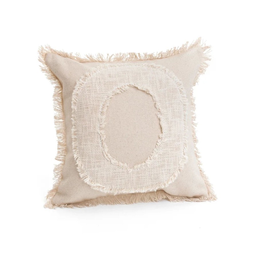 Home ADV Pillows | Cushion O Embroidered Cotton 17" X 17"