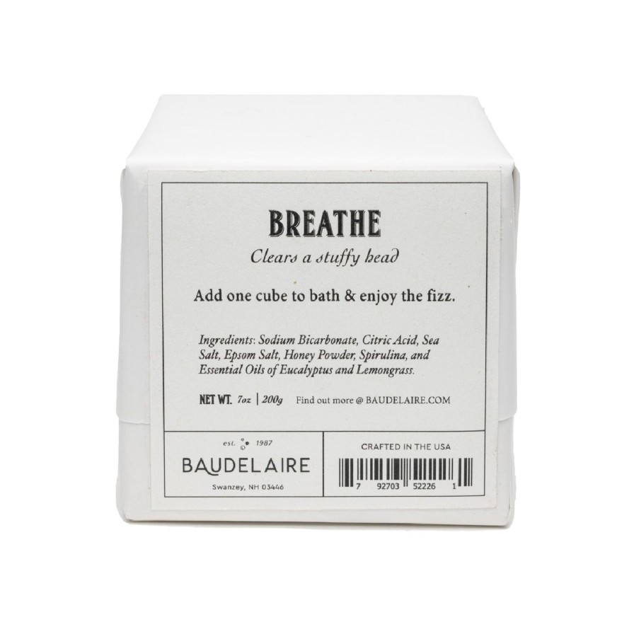 Bath & Beauty Baudelaire Bath Bombs | Breathe Effervescent Cube Bath Bomb