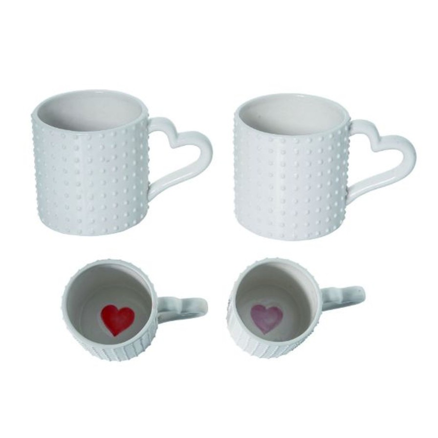 Seasonal SYNPLE | Dol Watercolor Heart & Hobnail Mug