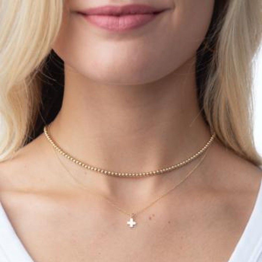 Women Enewton Necklaces | Choker Classic Gold 3Mm Bead