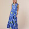 Women Sheridan French Dresses | Tessa Dress-Bright Blue Polished Pom