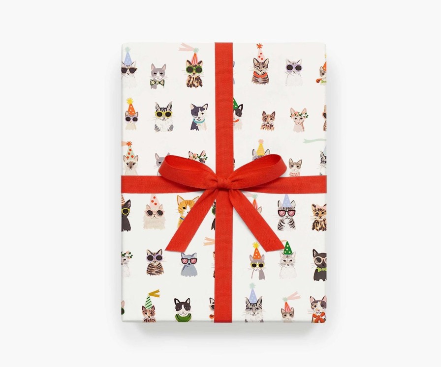 Art & Paper Rifle Paper Co | Party Cats Wrapping Sheets-Roll Of 3