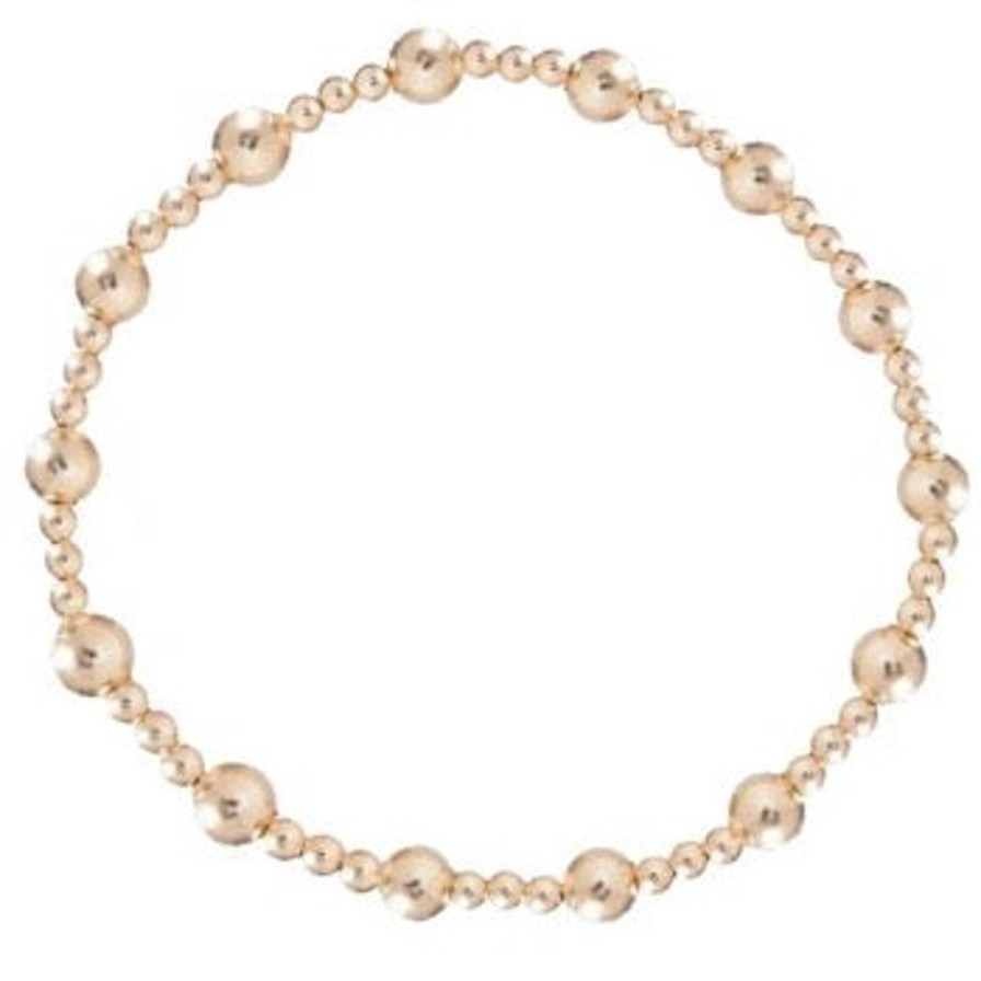 Women Enewton Bracelets | Classic Sincerity Pattern 5Mm Bead Bracelet-Gold