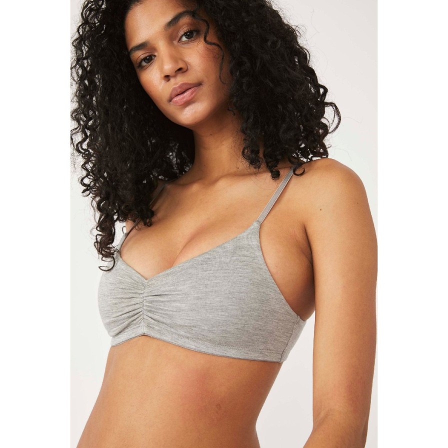 Women Free People Tops | The Essential Bralette-Grey