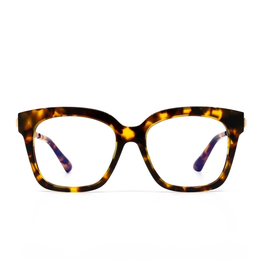 Women DIFF Eyewear Eyewear | Bella Xs- Amber Tortoise + Blue Light Technology