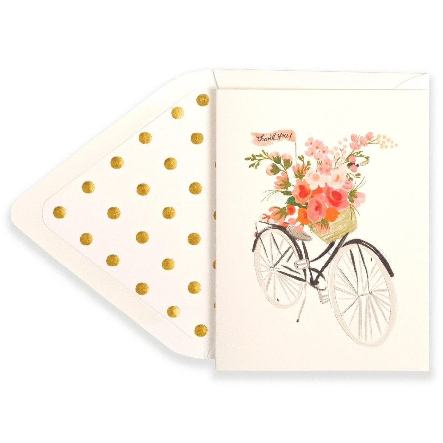 Art & Paper The First Snow | Thank You Bicycle Basket Card