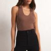 Women ZSupply Tops | Sirena Rib Tank-Whipped Mocha