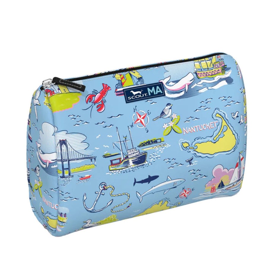 Women SCOUT Cosmetic Bags | Packin' Heat Makeup Bag-Pattern: Massachusetts