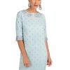 Women Gretchen Scott Dresses | Jersey Embroidered Dress-Pale Blue/Silver