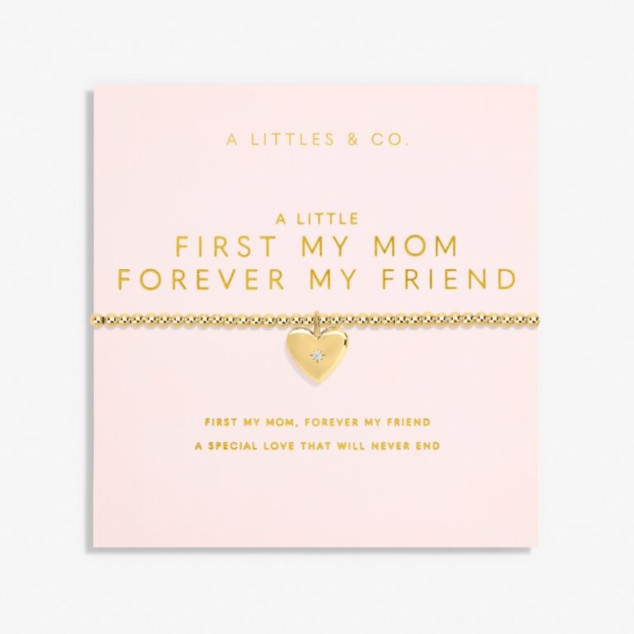 Women A Littles & Co. Bracelets | A Little 'First My Mom, Forever My Friend' Bracelet In Gold-Tone Plating