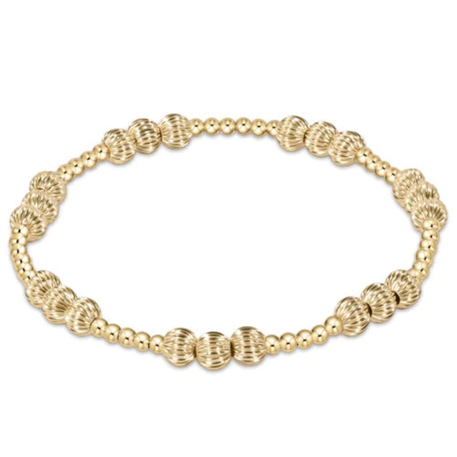 Women Enewton Bracelets | Dignity Joy Pattern 5Mm Bead Bracelet-Gold