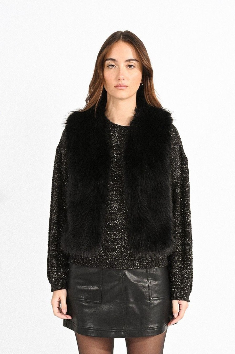 Women Molly Bracken Sweaters & Jackets | Faux Fur Vest