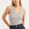 Women Free People Tops | U-Neck Tank-Gray