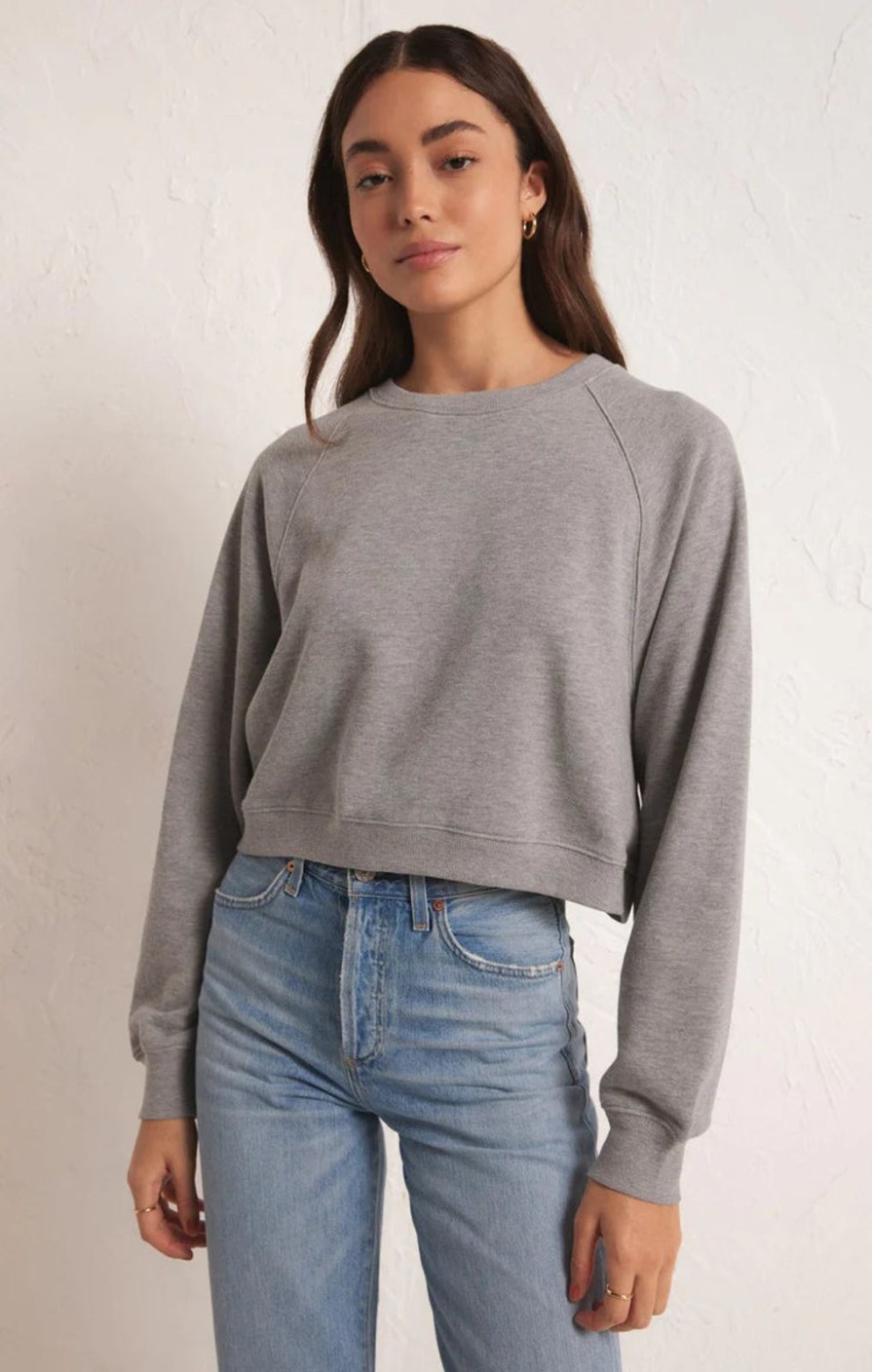 Women Zsupply Tops | Crop Out Sweatshirt