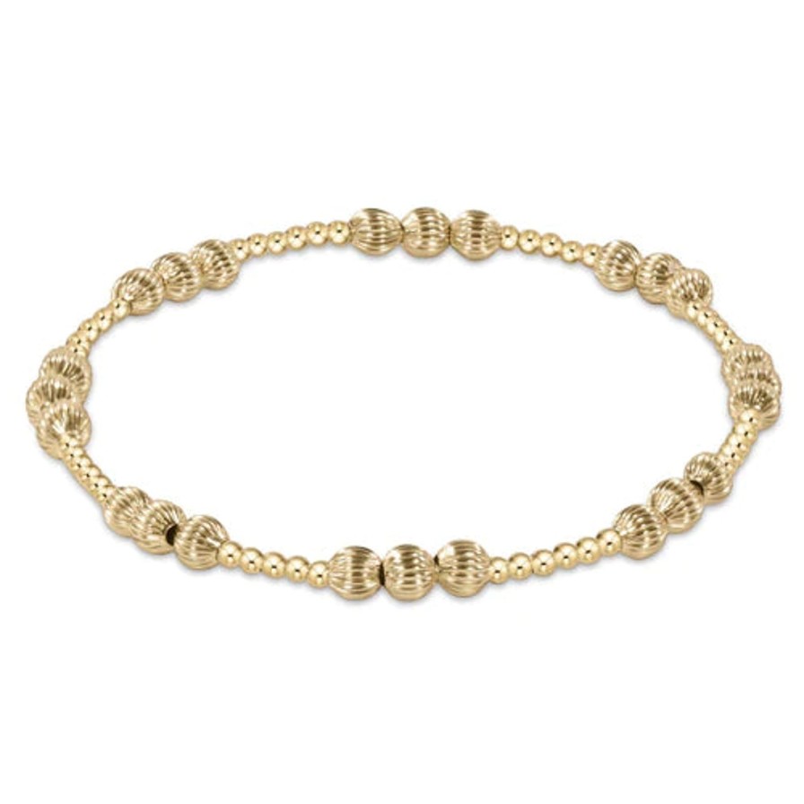 Women Enewton Bracelets | Dignity Joy Pattern 4Mm Bead Bracelet-Gold